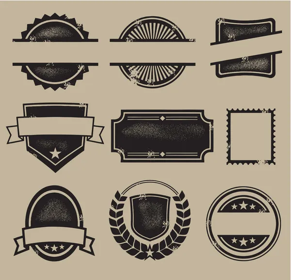Простые винтажные значки и марки — стоковый вектор