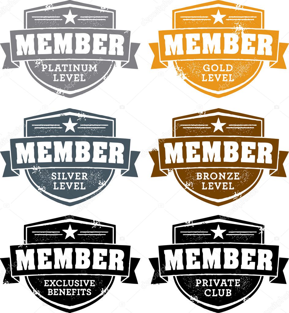 Vintage Membership Badges