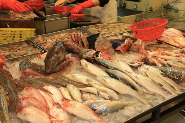 Fishmarket в Hong Kong — стокове фото