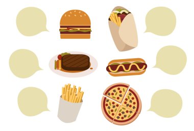 Food with text bubble clipart