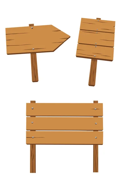 Set segno di legno — Vettoriale Stock