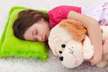 Sweet tranquility - young girl sleeping clipart