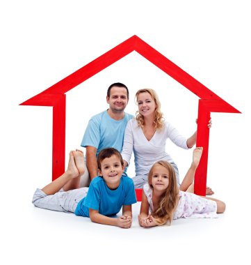 Happy home concept clipart