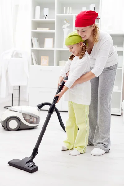 Cleaning day in the family — Stock Photo, Image