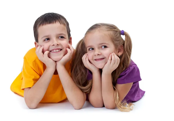 Smiling siblings — Stock Photo, Image