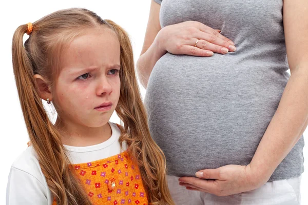 No quiero un hermanito. — Foto de Stock