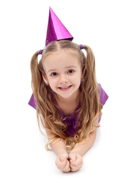 Chica de fiesta púrpura —  Fotos de Stock