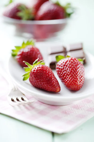 Φράουλα και σοκολάτα — Φωτογραφία Αρχείου