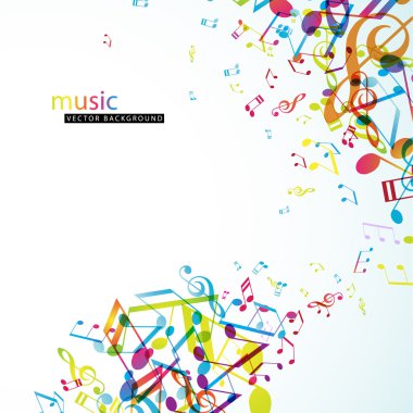 Abstract background with colorful tunes. clipart