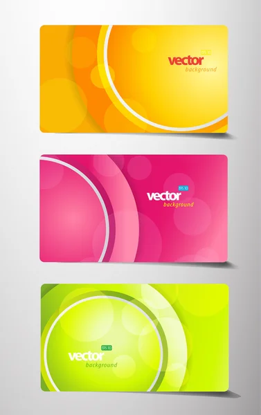 3 separate gift cards with circles. — Stock Vector