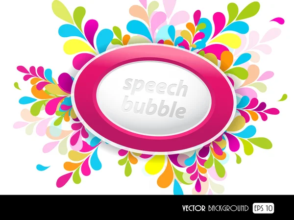Фиолетовый пузырь речи для вашего текста . — стоковый вектор