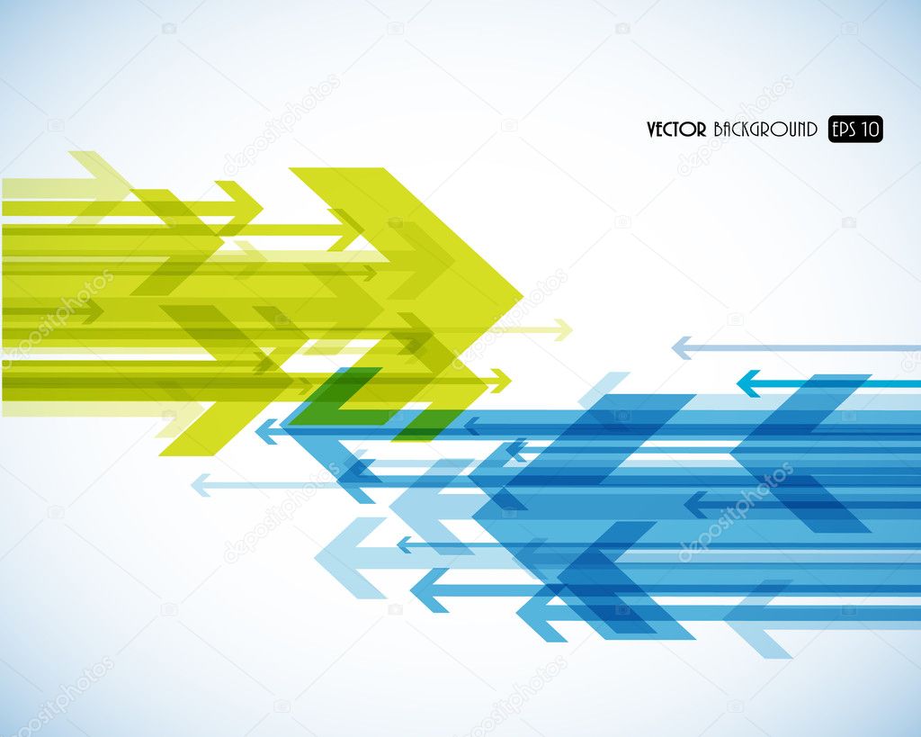Abstract background with colorful arrows.