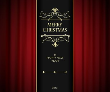 Christmas invitation card. clipart