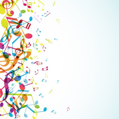 Abstract background with colorful tunes. clipart