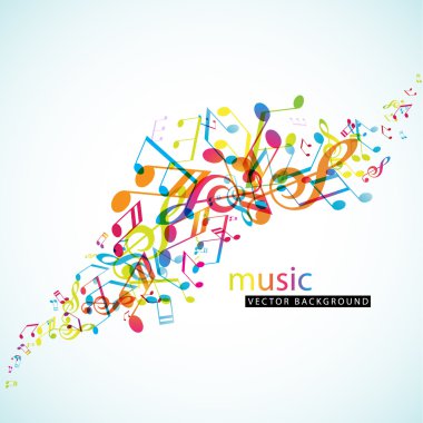 Abstract background with colorful tunes. clipart