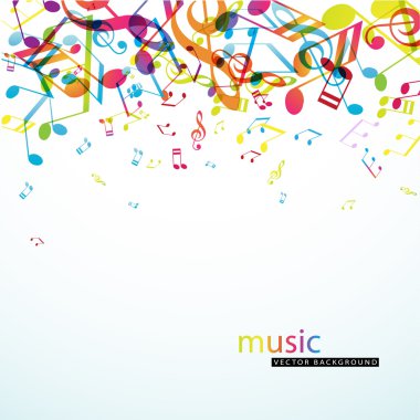 Abstract background with colorful tunes. clipart