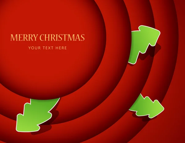 Κόκκινους κύκλους με χριστουγεννιάτικο δέντρο κονκάρδες — Διανυσματικό Αρχείο