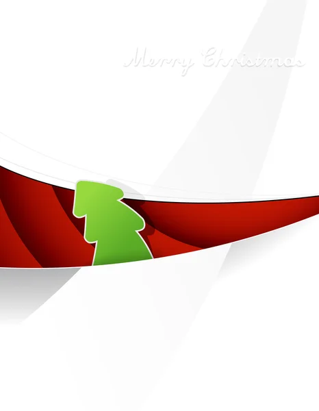 红色圆圈与圣诞树徽章 — 图库矢量图片