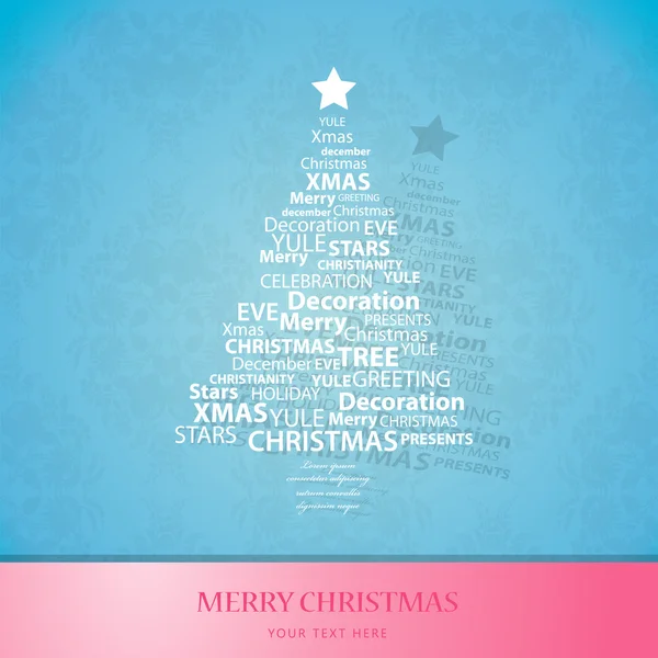 Noel Ağacı Yılbaşı Sözleri. — Stok Vektör