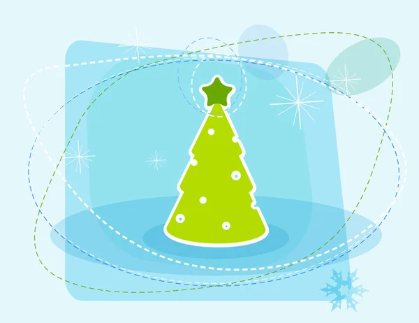 Dessin animé arbre de Noël. — Image vectorielle