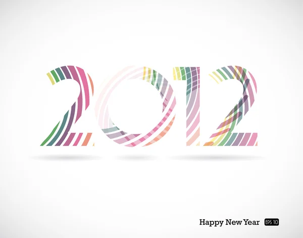 2012 e felice anno nuovo — Vettoriale Stock