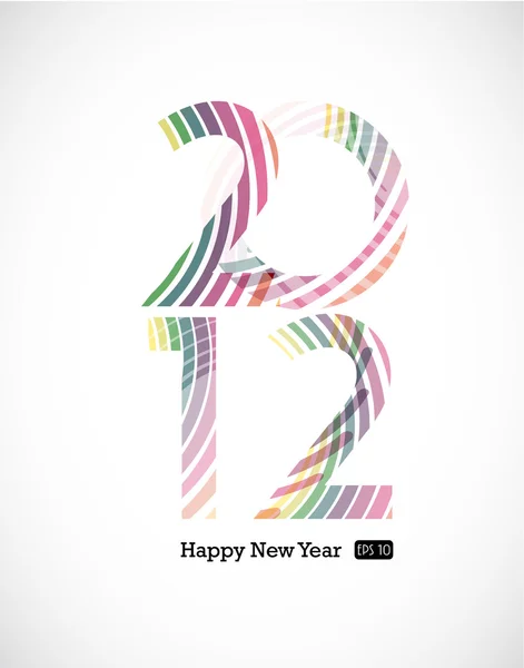 2012 ve mutlu yeni yıl — Stok Vektör
