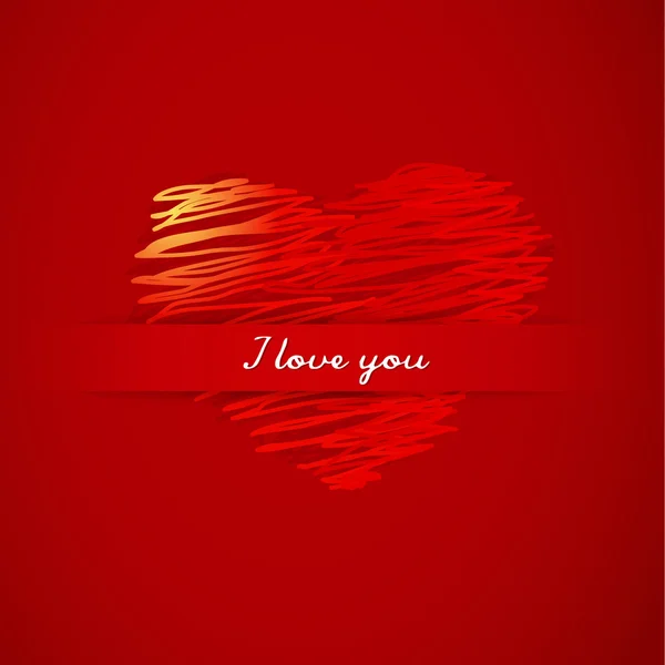 Coeur de Saint-Valentin avec marqueurs . — Image vectorielle