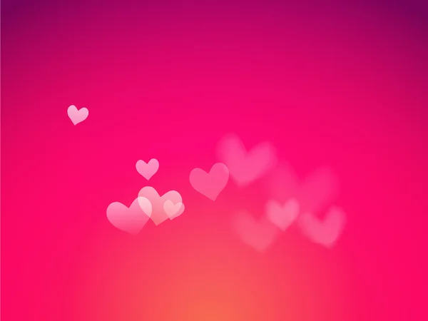 Traum mit Herzen auf rosa Farbverlauf Hintergrund. — Stockvektor