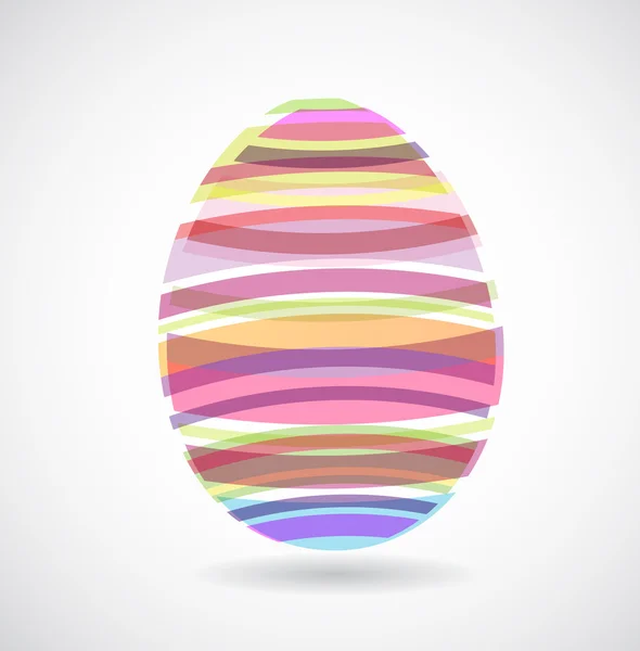 Uovo di Pasqua creato da strisce colorate . — Vettoriale Stock