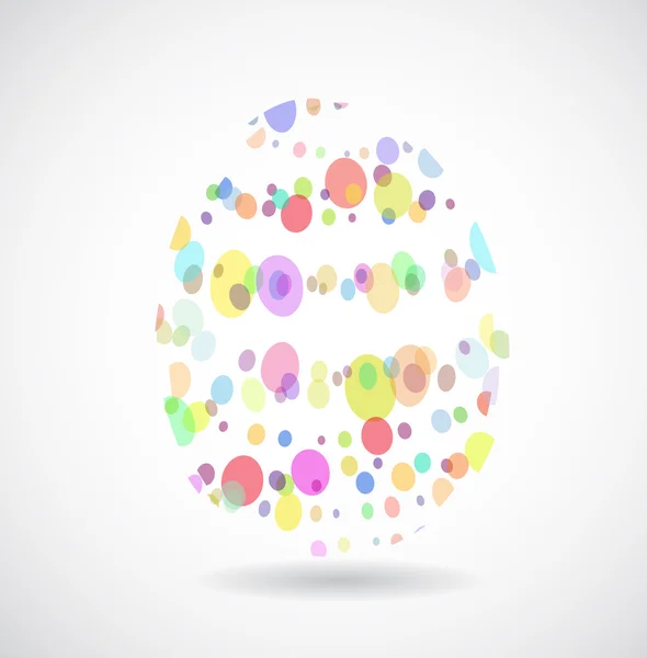 Uovo di Pasqua creato da punti colorati . — Vettoriale Stock