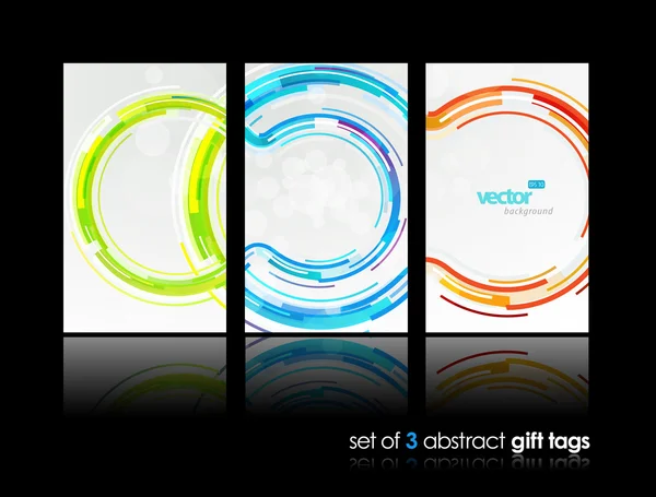 Ensemble de cartes-cadeaux avec cercles . — Image vectorielle