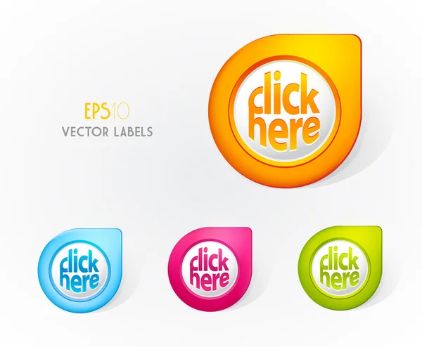 Set of colorful labels. — Stock Vector