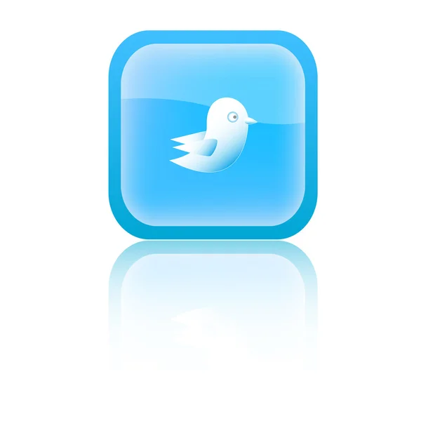 Icono de Twitter bird — Archivo Imágenes Vectoriales