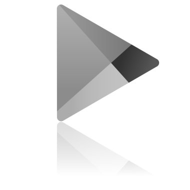 Black and white Google play Icon clipart