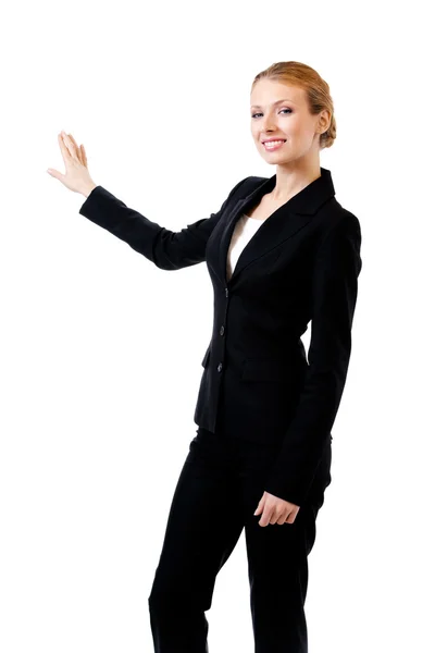 何か、分離を示すビジネス女性 — ストック写真