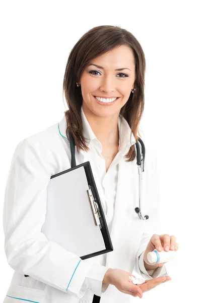 Doctor with medical drug, isolated Stock Photo