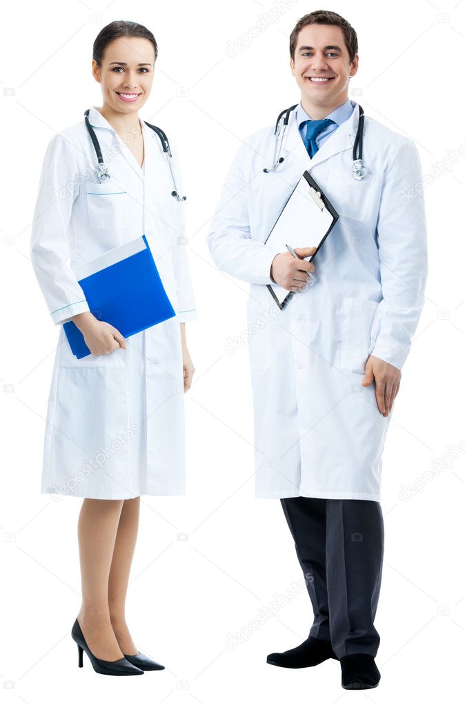 Happy smiling doctor, isolated