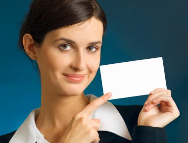 iş kadını gösteren kartvizit