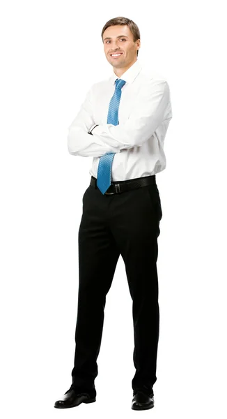 Hombre de negocios sonriente, sobre blanco —  Fotos de Stock