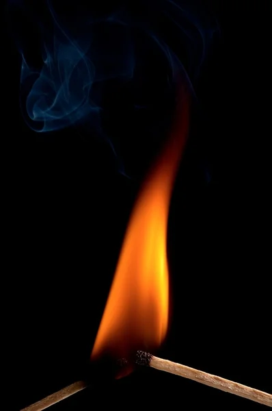 Two burning match — Zdjęcie stockowe