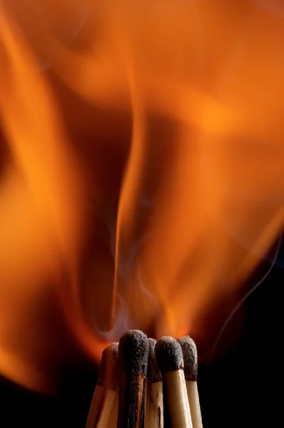 stock image Burning matchstick