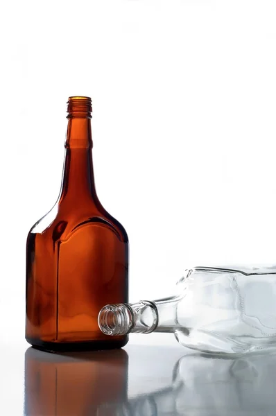 Two empty bottles — Stock Photo, Image