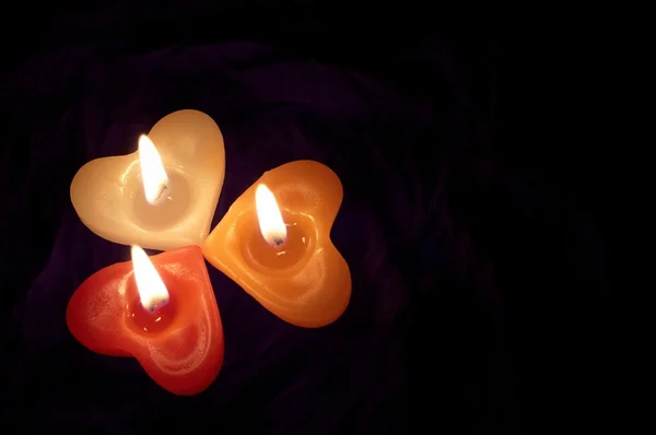 색깔의 촛불 — 스톡 사진