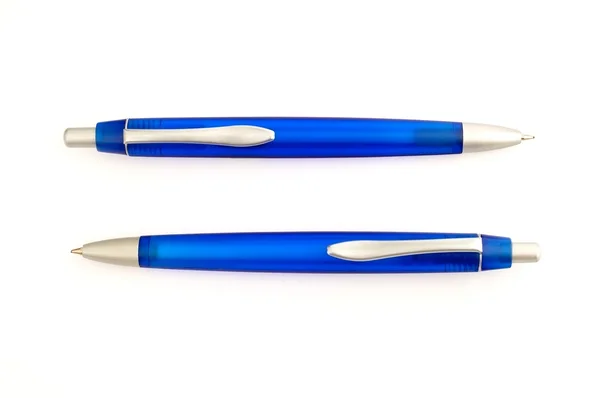 두 개의 파란색 펜 — 스톡 사진