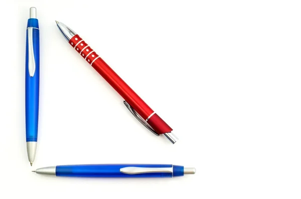 Červené a modré tužka — Stock fotografie
