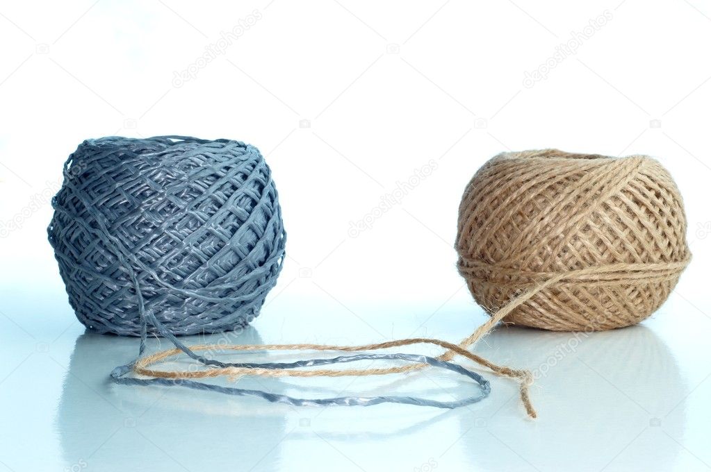 Two balls of twine