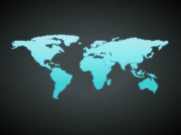 Kék üzleti világ Térkép-val országok határain. — Stock Fotó