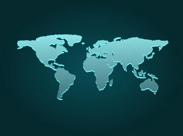 Niebieski firmy mapa świata z granicami państw. — Zdjęcie stockowe
