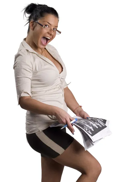 Enthousiasme van zakelijke vrouwen — Stockfoto