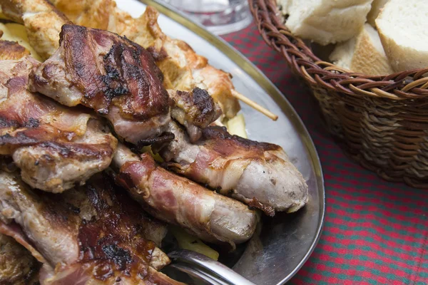 Meat with barbecue — Stock Photo, Image